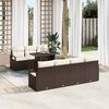 vidaXL Tuin Sofa Set met kussen 8 pcs Bruin en Cr&egrave;me poly rattan