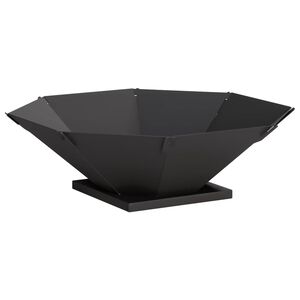 vidaXL Vuurkorf Zwart 50 x 50 x 15,5 cm Staal