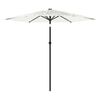 vidaXL Parasol met stalen paal 268x268x226 cm wit