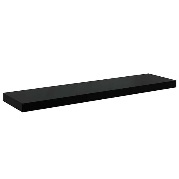 vidaXL Wandschap zwevend 90x23,5x3,8 cm MDF hoogglans zwart