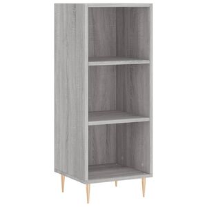 vidaXL Dressoir 34,5x32,5x90 cm bewerkt hout grijs sonoma eikenkleurig