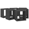 vidaXL Wandschappen kubus 6 st 22x15x22 cm grijs