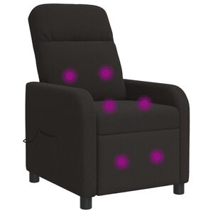 vidaXL Massage Recliner Zwart Boucl&eacute;