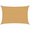 vidaXL Zonnezeil 160 g/m&sup2; rechthoekig 3x4 m HDPE zandkleurig