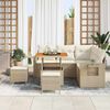 vidaXL Tuin Sofa Set met kussen 8 pcs Beige poly rattan