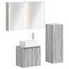 vidaXL Badkamermeubelset 4 st Grijs Sonoma Bewerkt hout en glas