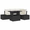 vidaXL Tuin Sofa Set 5 st Zwart en Cr&egrave;me poly rattan