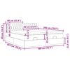 vidaXL Ottoman bed met matrassen en LED's 180x200cm fluweel