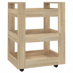 vidaXL Keukentrolley 60x45x80 cm bewerkt hout sonoma eikenkleurig