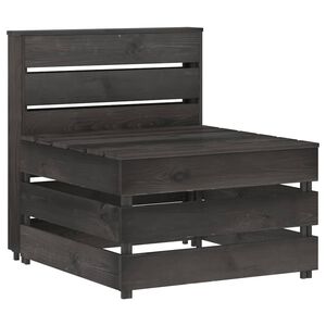 vidaXL Tuinmiddenbank pallet ge&iuml;mpregneerd grenenhout grijs