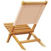 vidaXL Tuinstoelen 4 st inklapbaar stof en massief hout beige