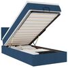 vidaXL Bed poef met matras en LED's 100x200 cm stof blauw