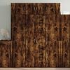 vidaXL Hoge kast 70x42,5x185 cm bewerkt hout gerookt eikenkleurig