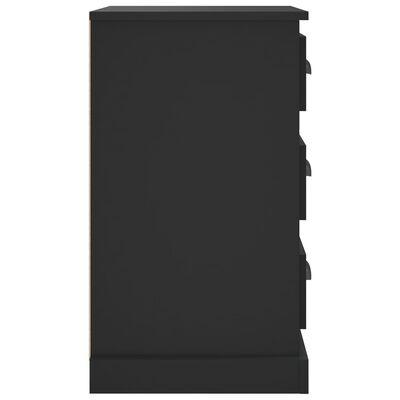 vidaXL Nachtkastje 39x39x67 cm bewerkt hout zwart