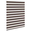 vidaXL Zebra rolgordijn 140,9 x 175 cm stofbreedte 136,7 cm koffiebruin