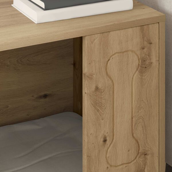 vidaXL Hondenhuis Ambachtelijk eiken 44 x 42 x 49 cm Bewerkt hout