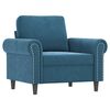 vidaXL 3-delige Loungeset met kussens fluweel blauw
