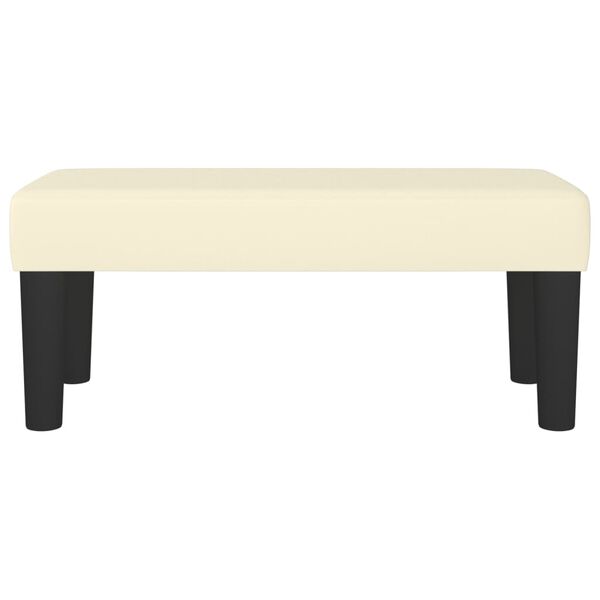 vidaXL Bankje 70x30x30 cm kunstleer cr&egrave;mekleurig