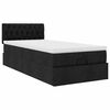 vidaXL Ottoman bed met matras en LED's 100x200 cm stof zwart