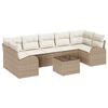 vidaXL Tuin Sofa Set 8 st Beige poly rattan