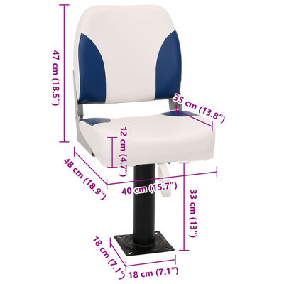 vidaXL Bootstoelen 2 st met poot 360° draaibaar