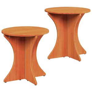 vidaXL Salontafel 2 st Wasbruin 46 x 46 x 47 cm Massief grenenhout
