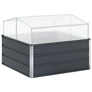 vidaXL Plantenbak Antraciet 100 x 100 x 77 cm Gegalvaniseerd staal