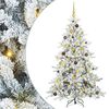 vidaXL Kunstmatige Inklapbare Kerstboom Wit 180 cm PVC en staal