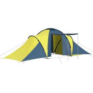 vidaXL Tent 6-persoons blauw en geel