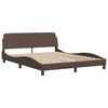 vidaXL Bedframe zonder matras "Hvar" kunstleer bruin 160x200 cm