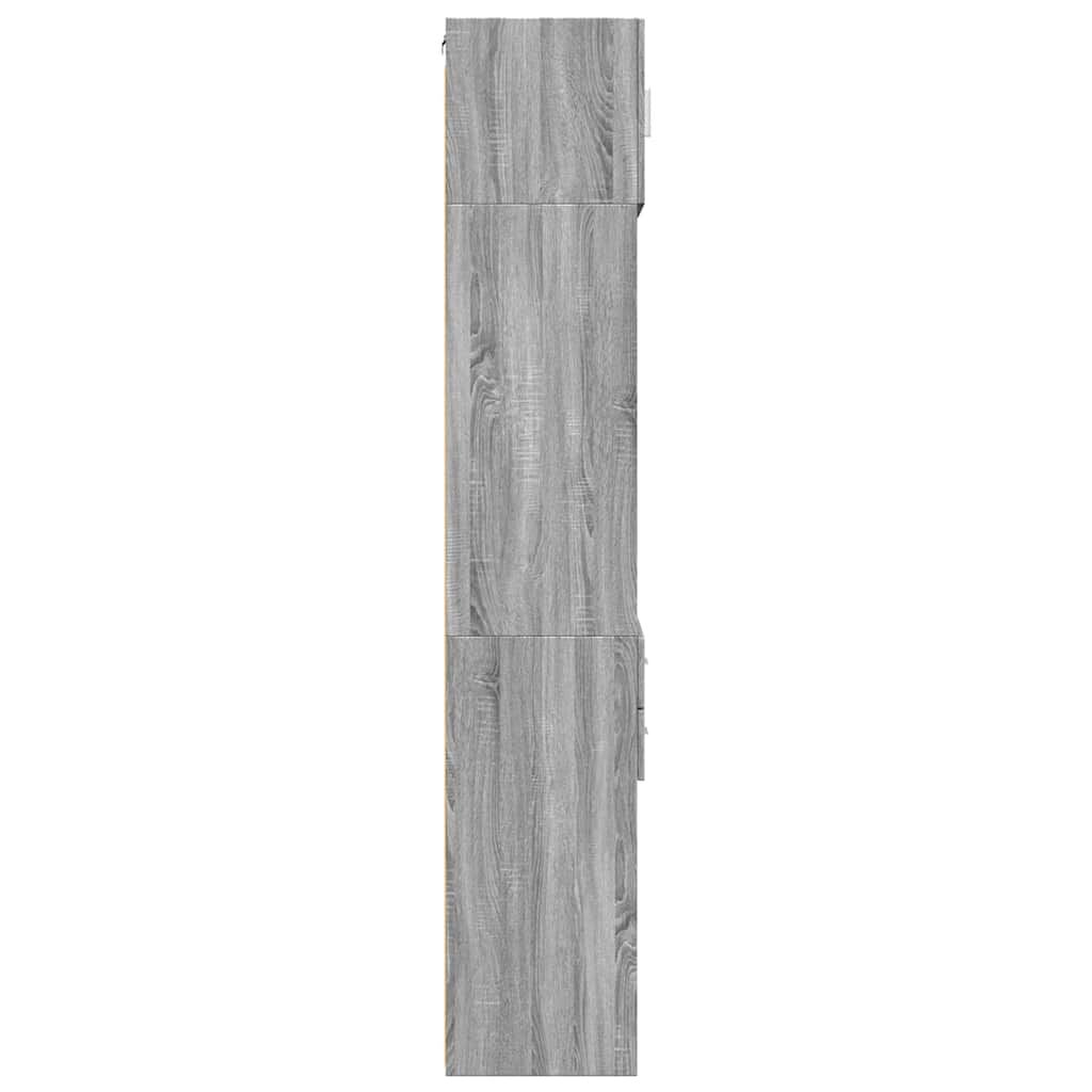 Opbergkast smal 30x42,5x225 cm bewerkt hout grijs sonoma eiken kopen