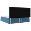 vidaXL Opbergbed met LED met matras Donkerblauw 200 x 200 cm Fluweel