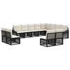 vidaXL Tuinbankenset 12 st Zwart poly rattan
