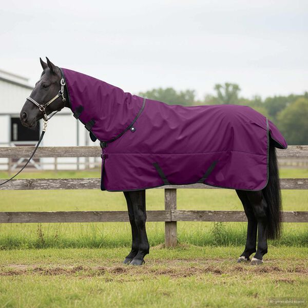 vidaXL Paardendeken Donkergroen en Zwart 115 cm Polyester