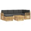 vidaXL Buiten bankenset 7 pcs Wit en antracietkleurig Polyester