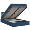 vidaXL Ottoman bed met matras met hoofdeinde Blauw 120 x 200 cm Stof