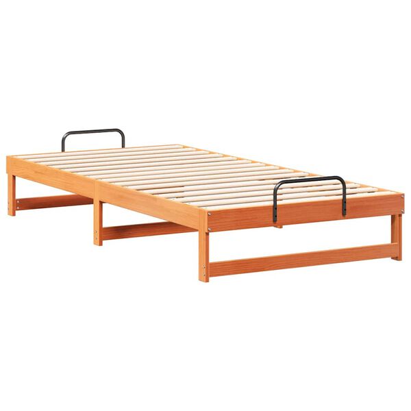 vidaXL Bedframe Bruin 100 x 210 cm Massief grenenhout