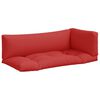 vidaXL Palletkussens 3 st stof rood