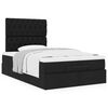 vidaXL Ottoman bed met matras 120x190 cm stof zwart