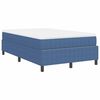 vidaXL Boxspringbed Blauw en Wit 120 x 190 cm Katoen Stof