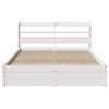 vidaXL Bedframe met hoofdbord massief grenenhout wit 150x200 cm