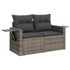 vidaXL Tuin Sofa Set 13 pcs Grijs poly rattan
