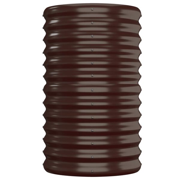 vidaXL Plantenbak 152x40x68 cm gegalvaniseerd staal bruin