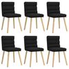 vidaXL Eetkamerstoelen 6 st stof zwart
