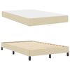 vidaXL Boxspringbed met matras Cr&egrave;me 120 x 200 cm Stof