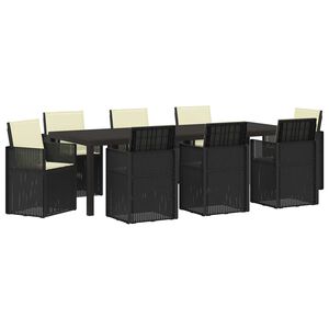 vidaXL Tuin eettafelset 9 st Antraciet- en cr&egrave;mekleurig PP