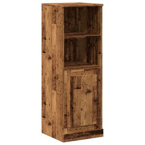 vidaXL Hoge kast 36x35,5x103,5 cm bewerkt hout oud houtkleurig