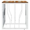 vidaXL Salontafel roestvrij staal en massief gerecycled hout zilver