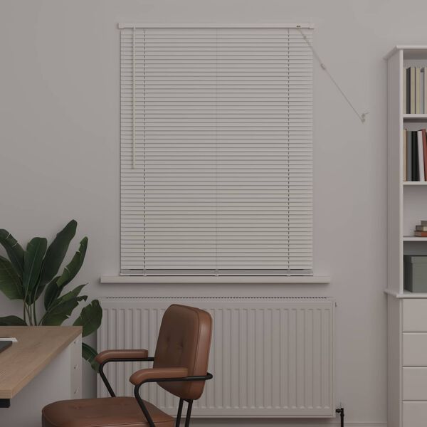 vidaXL Venetiaanse Blind Verstelbaar Wit 150 x 80 cm PVC