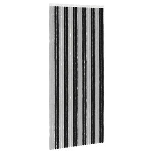 vidaXL Insecten Gordijn Chenille Grijs en zwart 100 x 230 cm 100% PP